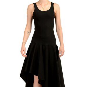 Scuderia Ferrari Women's Black Asymmetrical Midi Dress US 2XS IT 36